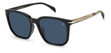 Men David Beckham Sunglasses: DB 1071/F/S - Black Gold - SpecSMART Eye Clinic (Diagona View)
